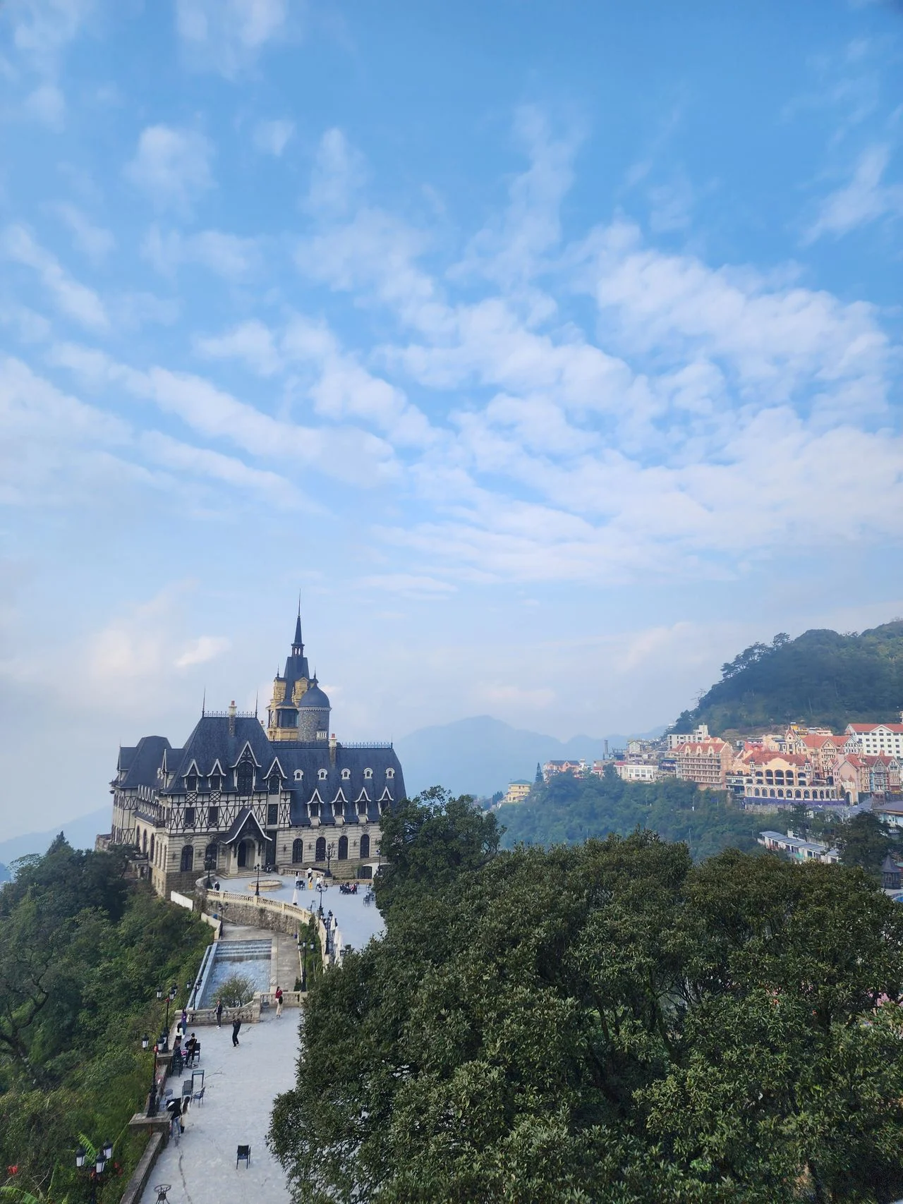 The cable car and gardens of Ba Na Hills above Da Nang
