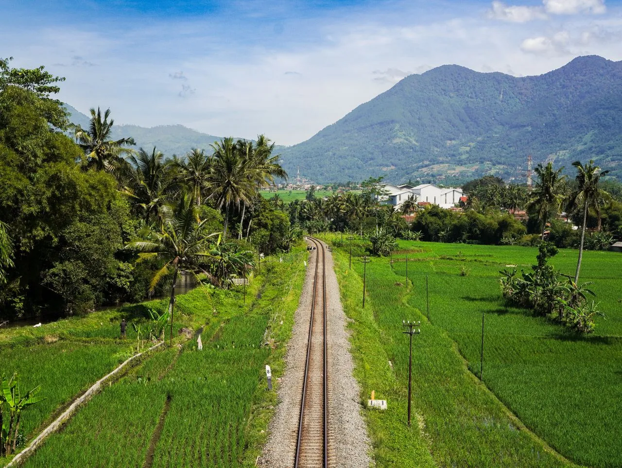 The bamboo train outside Battambang, Cambodia