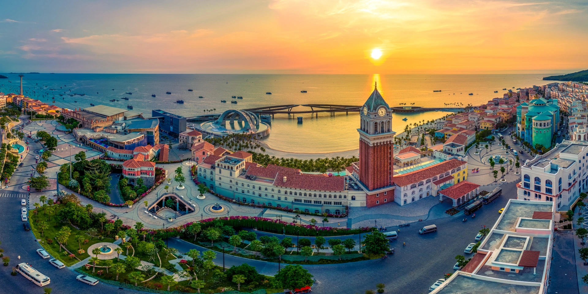 Phu Quoc island coast and An Thoi fishing harbour